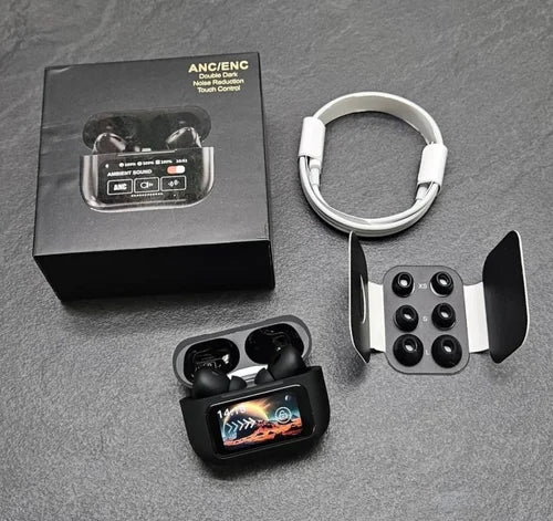 Smart Control Wireless Earbuds with Touchscreen Case